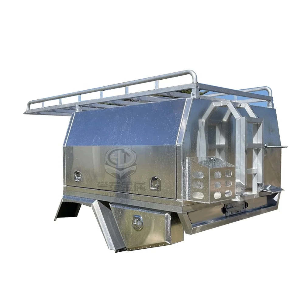 Custom double cab ute tray and canopy pickup truck aluminum ute canopy camper for 4x4 pickup
