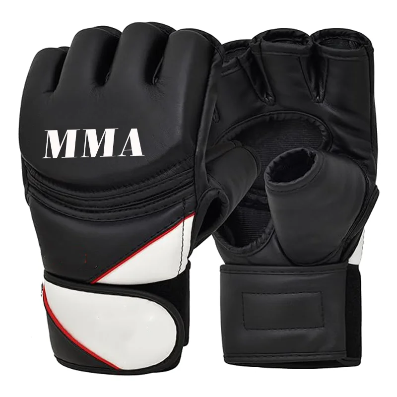 Professional MMA Sparring Gloves Durable PU Leather Fighting Training Gloves for Accompanying Practice and Winning