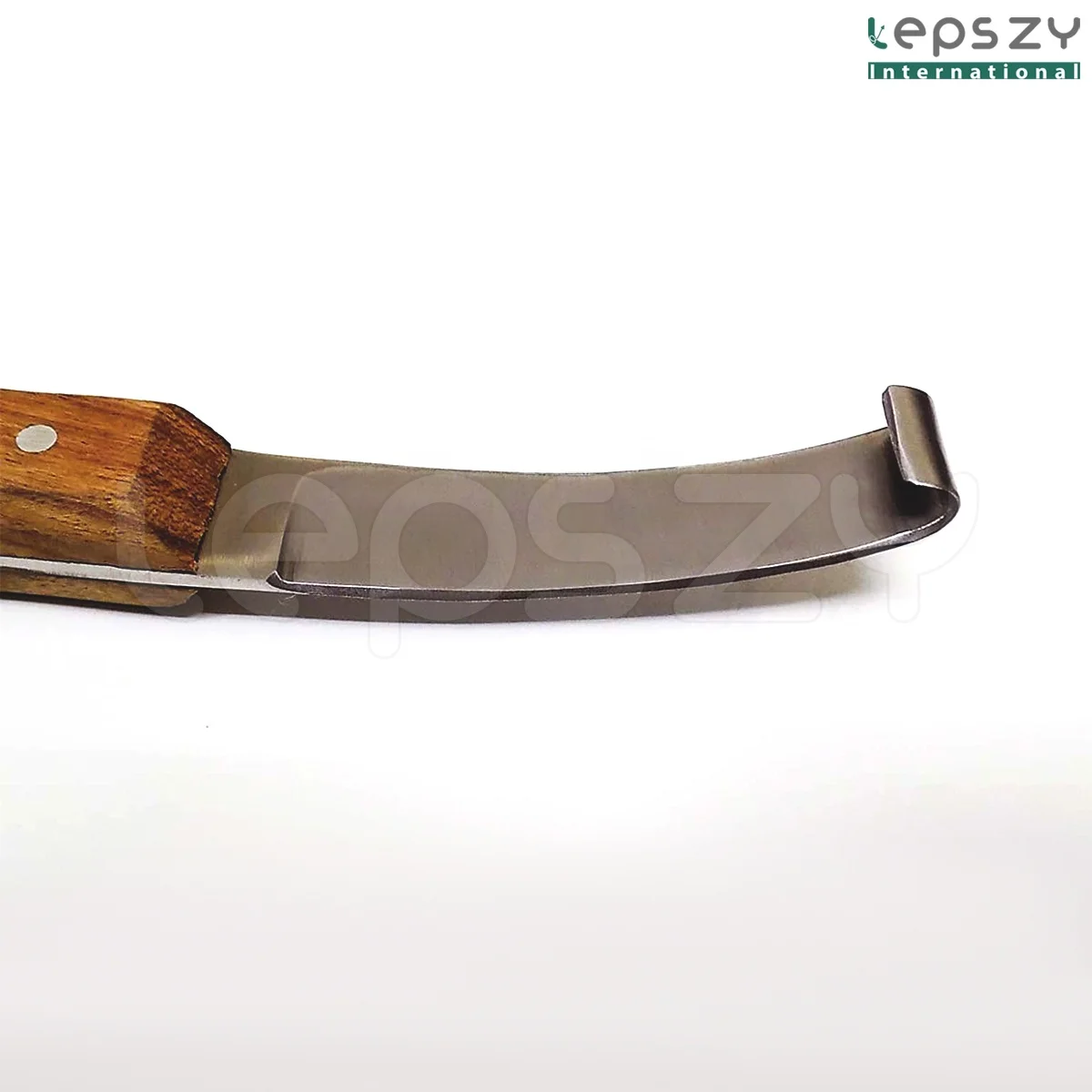Hoof Knife, Narrow Edge with Right hand wooden handle Premium Stainless Steel Veterinary Instruments