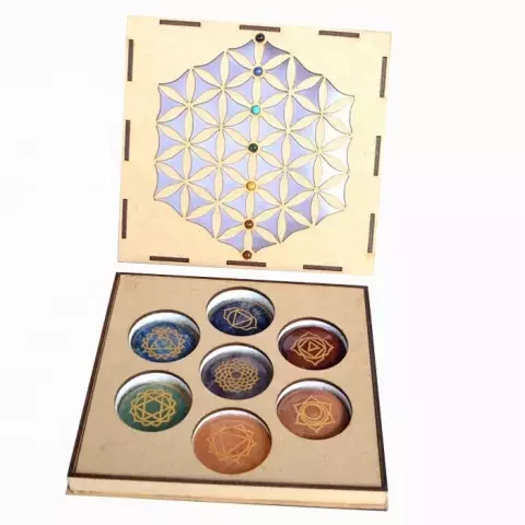 natural crystals healing chakra and reiki stone gemstone seven chakra energy reiki set with box