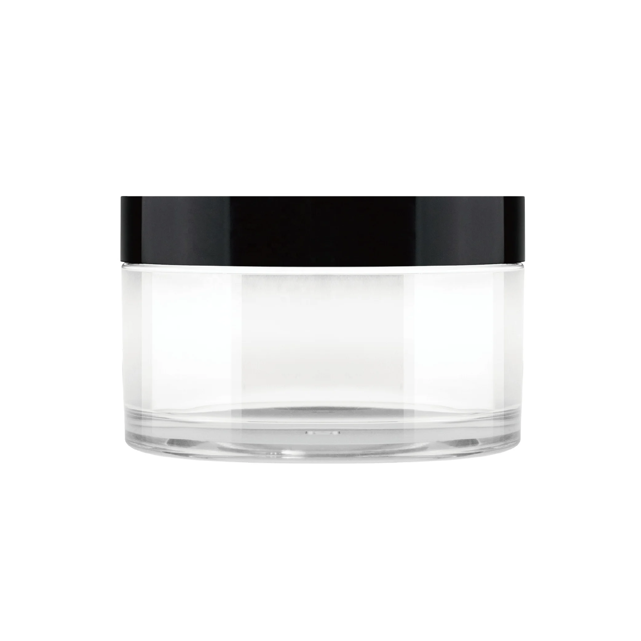 (Образец) 5 мл-500 мл прозрачная пластиковая круглая одностенная банка для крема с навинчивающейся крышкой из полиэтилена внутренней крышки (серия ZINS)