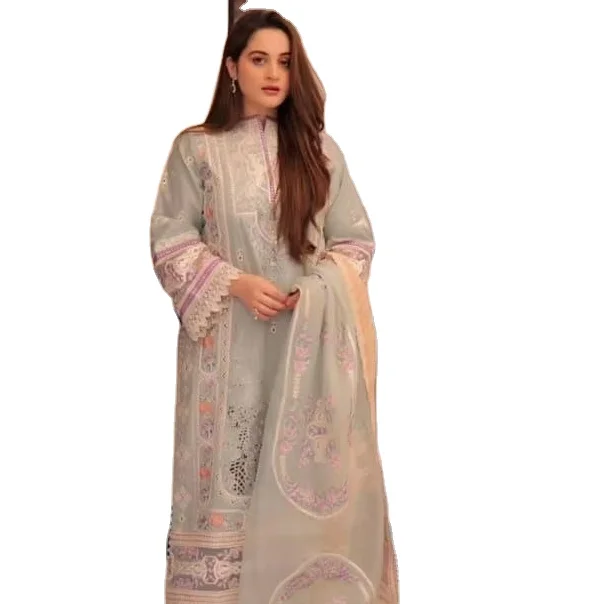 Тяжелое зеркало и камень первый раз чистый винтажный Чистый хлопок Salwar Kameez с доступными размерами цветом