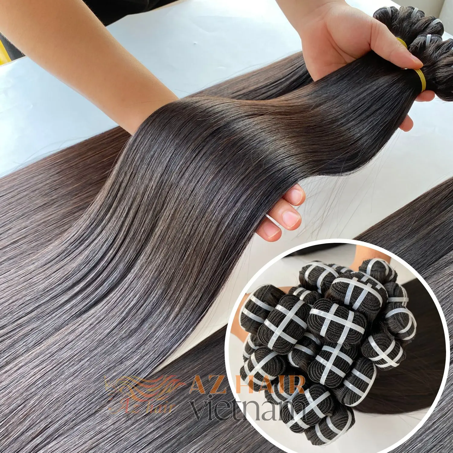 Perfectly Weft Straight Hair Color Hair Extensions From Vietnamese Human Hair Fast Shipping Wholesale Price