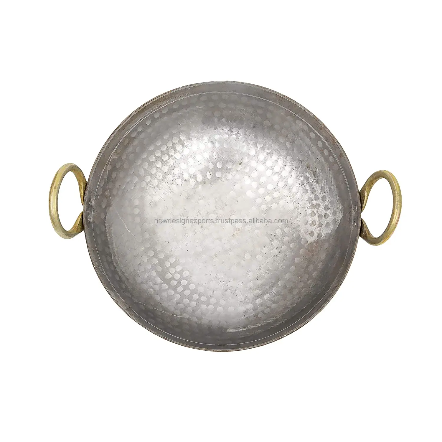 Heavy Base Iron Matthar/Hammered Kadhai | Kadai with Handle for Kitchen | Deep Frying Kadai (3 Litre)