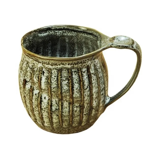 Wholesale Price Daily Use Mino Ware Pottery Mug Handmade Porcelain Mug Sogime Mug Cup