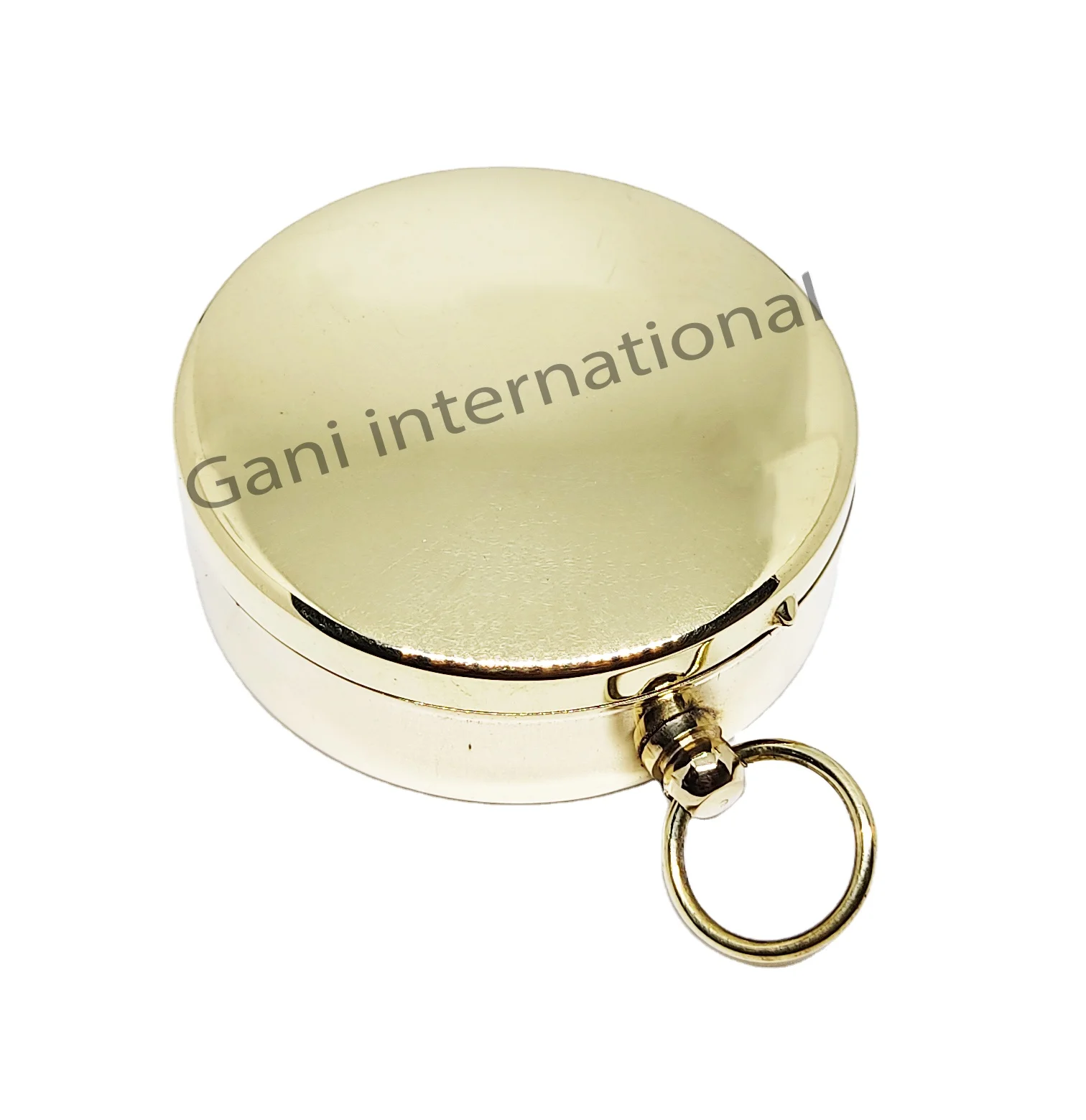 Nautical Brass flat Pocket Compass With Leather Case Anniversary Gift Engraved compass For Camping