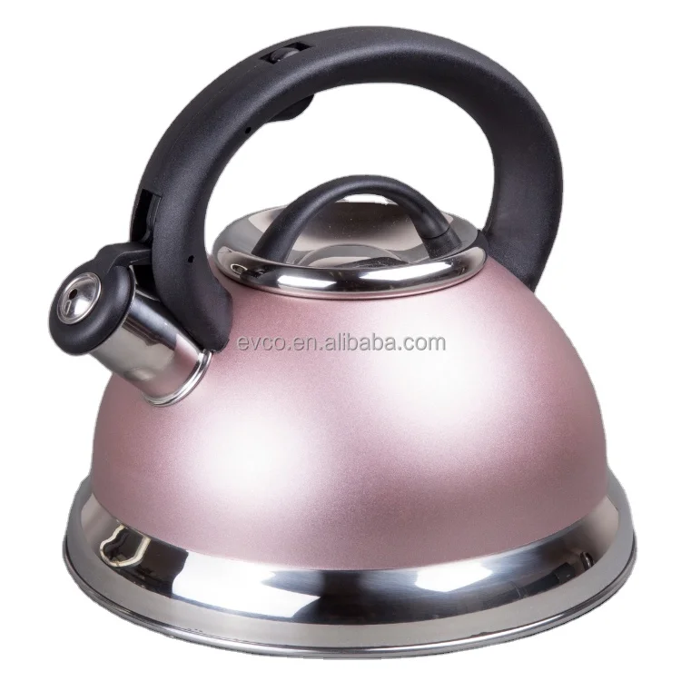 Alexa 3.0 Qt. Stainless Steel Stove Top Whistling Tea Kettle Water Kettle Camp Kettle in Rose Gold Color