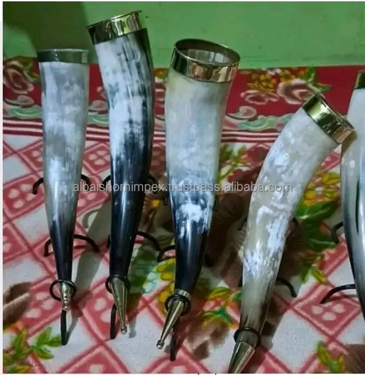 new design Viking drinking horn & horn mug with stand polished custom food safe from India