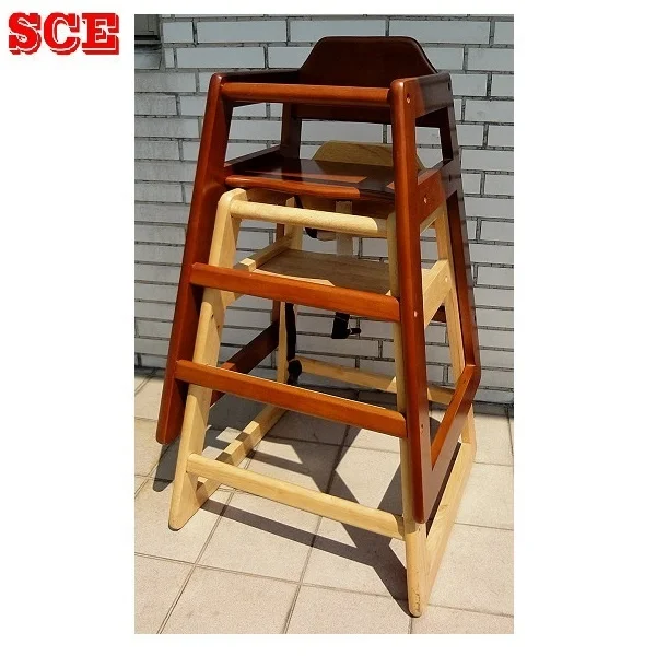 New baby chair wood with seat belt wooden high chair baby feeding safety seats