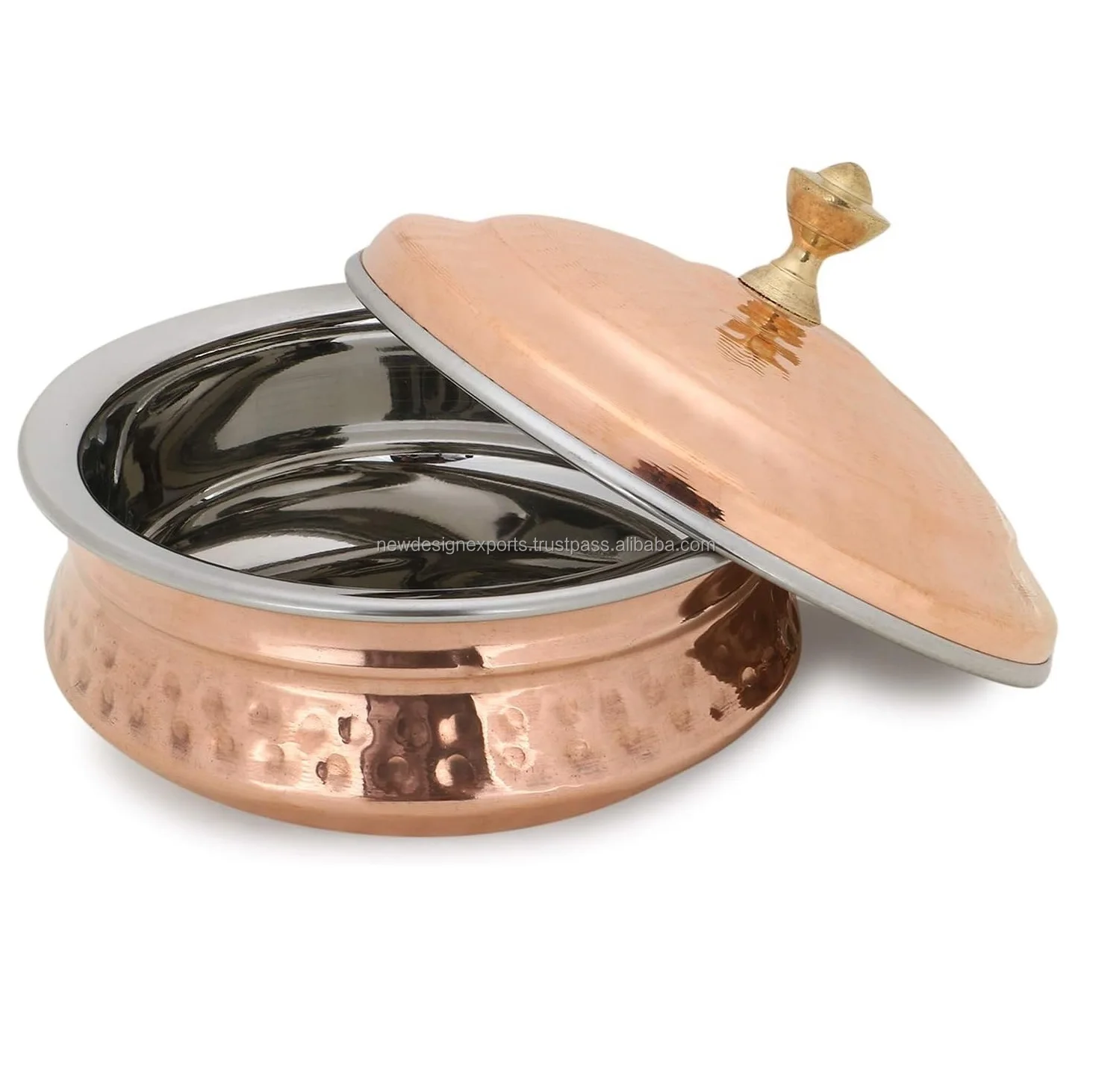 Copper Tableware casserole with lid