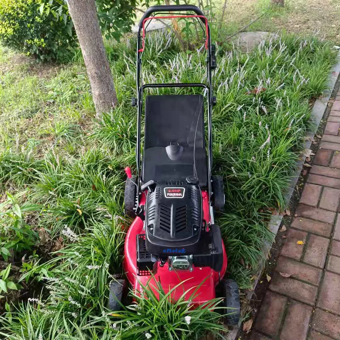 18inch hand push garden lawn mower with Loncin engine of small garden machinery with steel deck