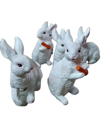 Garden Fiberglass Rabbit Sculpture