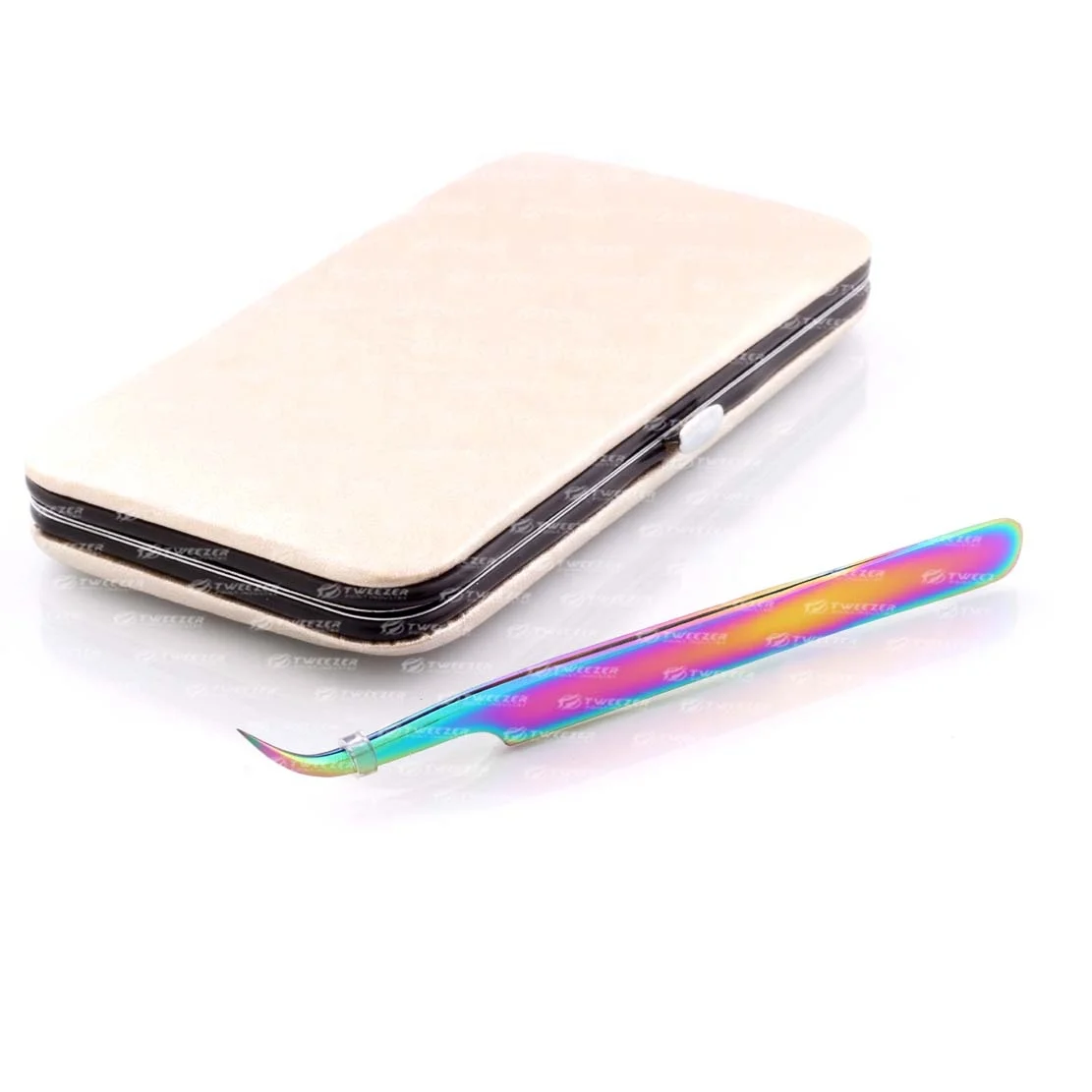 Semi Curved Eyelash Tweezers Multi Color Custom Tweezers Eyelash Extension Lash Applicator Tweezers With Your Own Brand Name