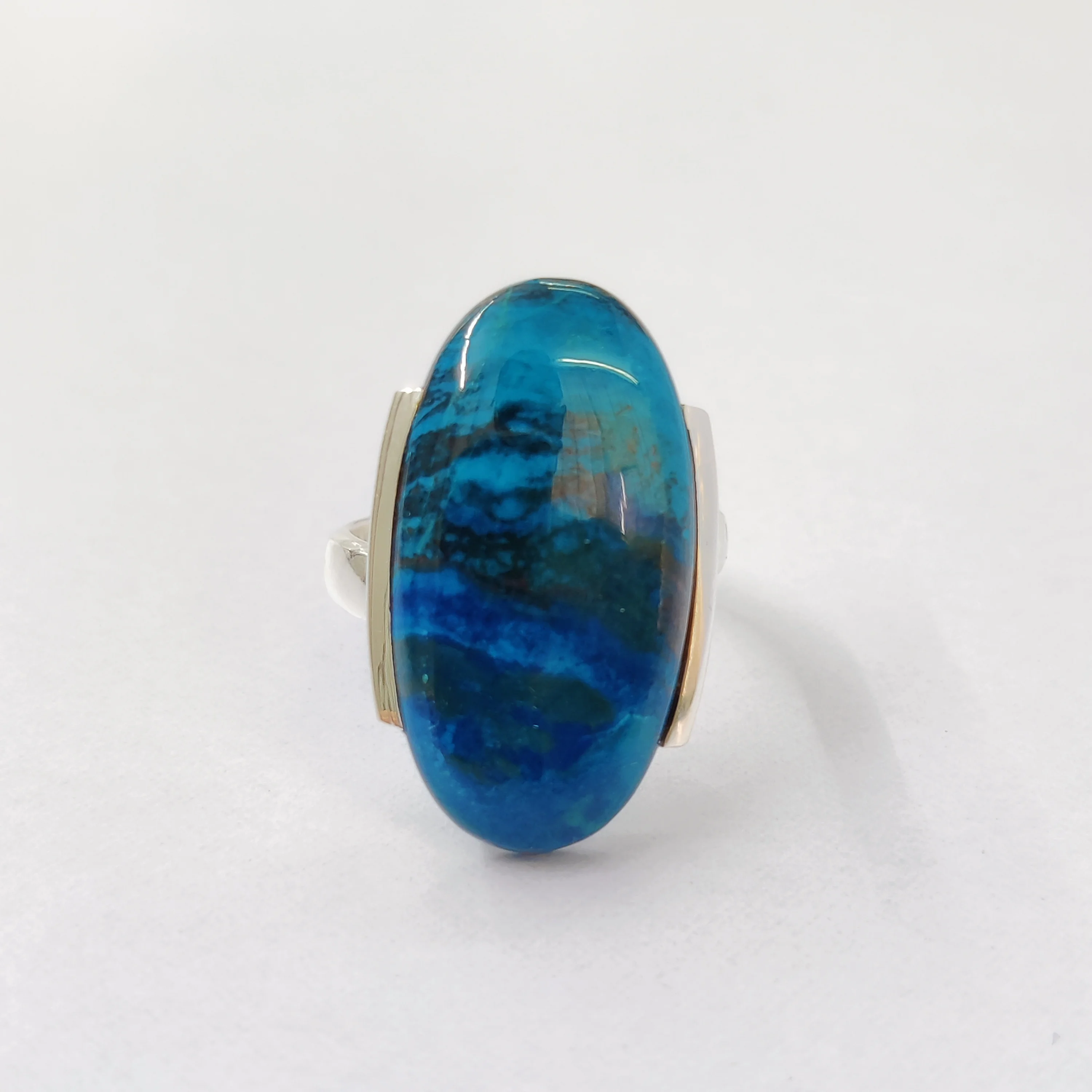 Azurite gemstone Stone-Pure Silver Ring-925 Sterling Silver- Handmade Stone Ring-Gemstone-Party Wear Ring-Wholesale Ring.