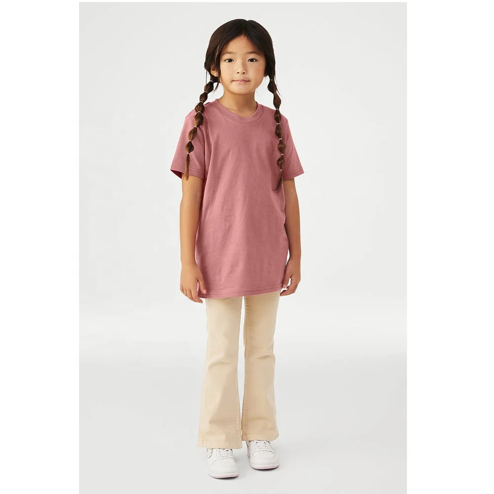 Bella + Canvas 3001Y Unisex Cotton Youth Jersey Tee Casual O-Neck T-Shirt for Kids Custom Logo Breathable Toddler Shirts