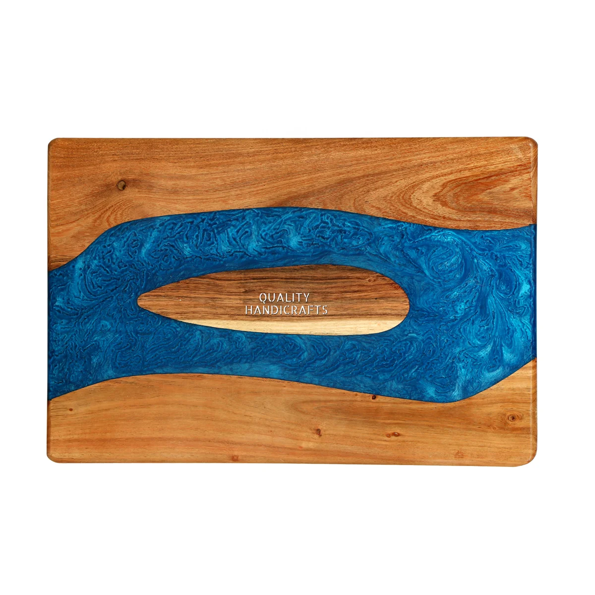 Best Selling Handmade Epoxy Resin Acacia Wood River Pattern Serving Board Kitchenware Chopping Boards For Food by Quality Handic