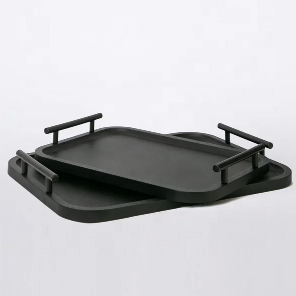 Handmade Iron Handle Decorative Tray Vintage Christmas Top Breakfast Coffee Table Wall Wedding Hanging Art Style Serving Tray