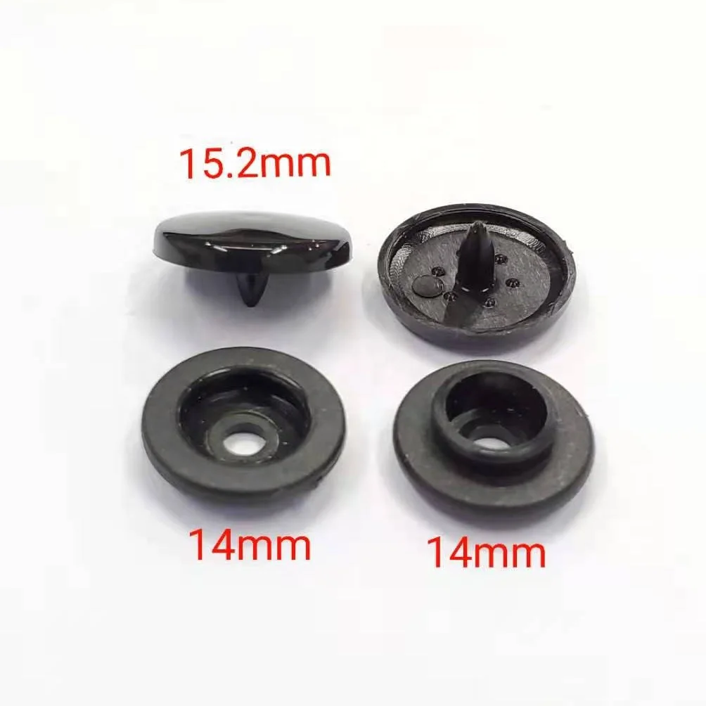 #1615 PP POM Black Plastic Snap Button for Clothes