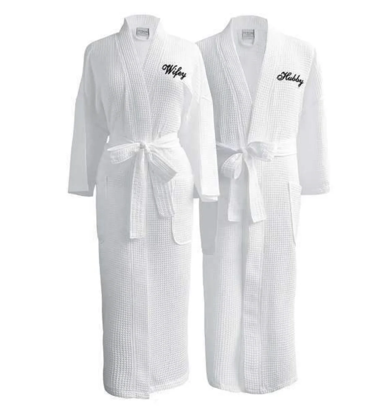 Factory Wholesale Polycotton Soft Waffle Bathrobe Hotel Spa Robe With Low Price