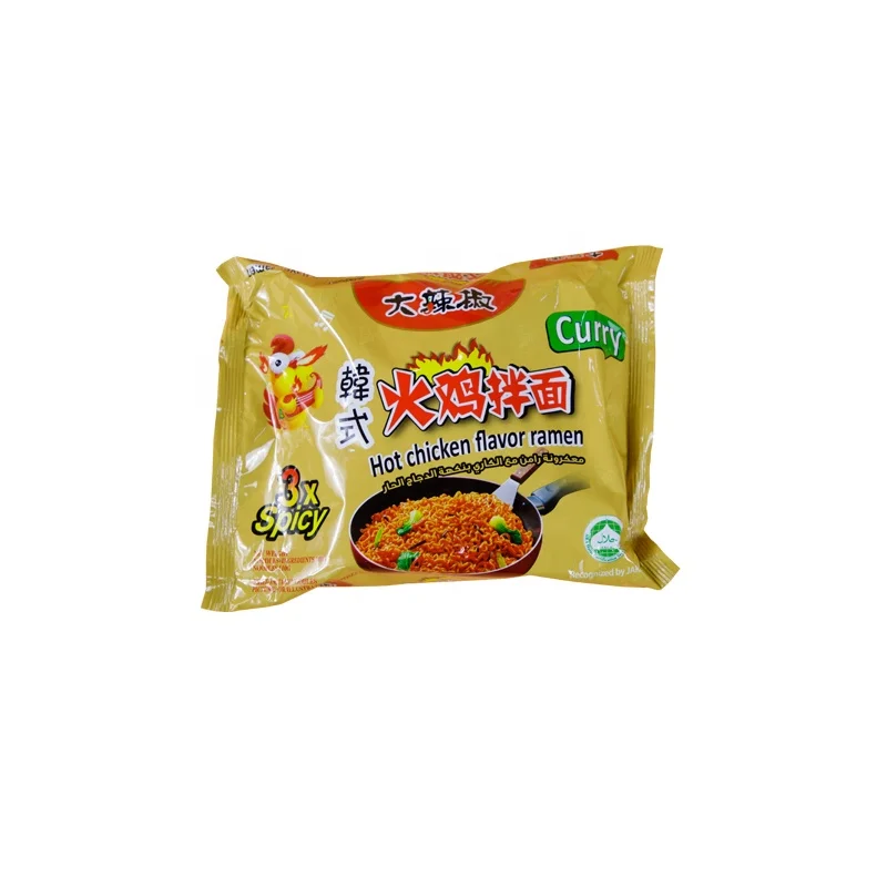 Top food bag packaging crispy fried noodles packet noodle ramen