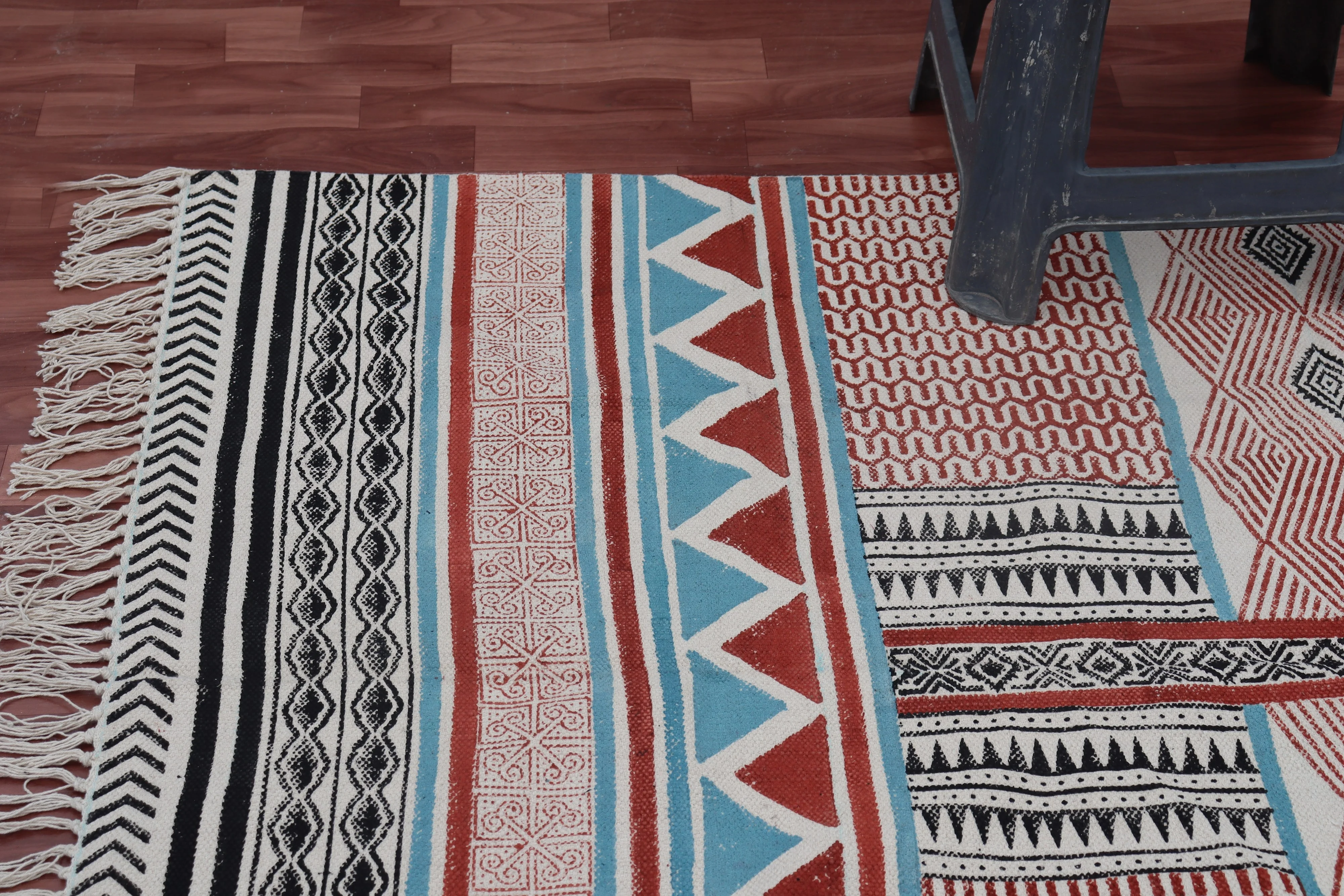 Carpet Plus Outdoor Garden Yoga Carpet Prayer Mat   Hand block Print Flat 100% Cotton Carpet Traditional Dining Room Rug