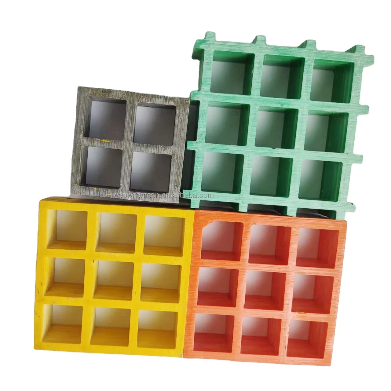 Non-slip Surface 38*38*38mm Fiberglass FRP Gratings