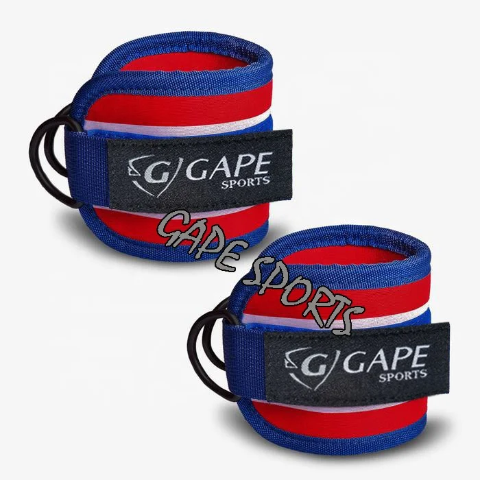 High Quality Oem Custom Logo Neoprene Padded Ankle Straps Fitness Gym Ankle Straps For Cable Machines