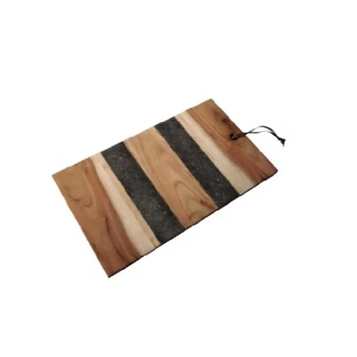 High Quality Marble And Acacia Wood Chopping Board Solid Item Wholesale Customized Rectangular Cutting Board Indian Handicraft