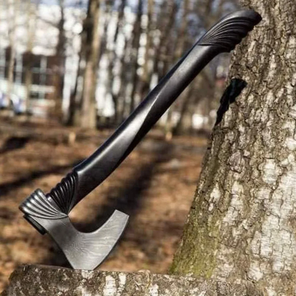  Пексмоо! Оптовая продажа охотничий Топор Ручной работы на заказ 14 дюймов из дамасской стали для охоты викингов Ручная ковка кемпинга тактический дамасский топор