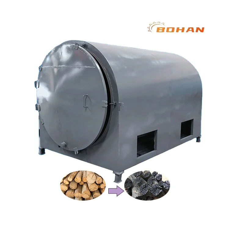 Manufacturer customized horizontal carbonization furnace wood smokeless carbonization furnace