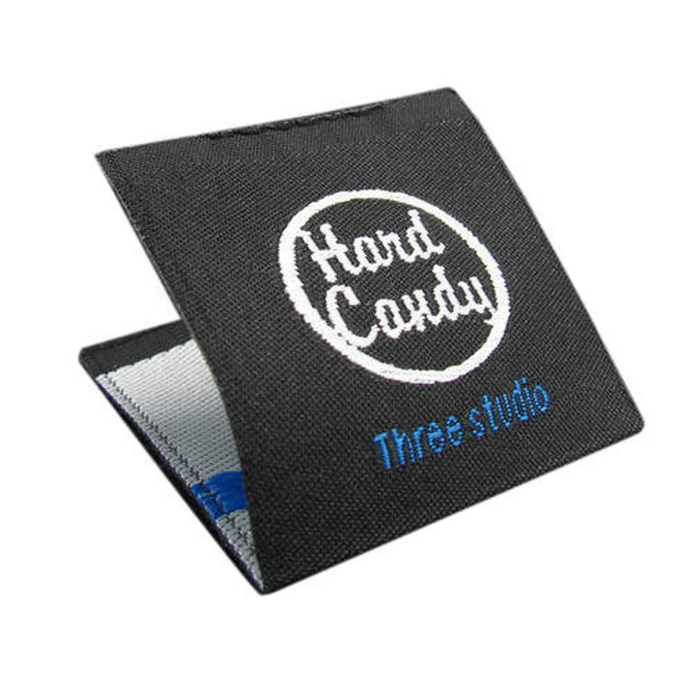 Этикетки для одежды нового дизайна тканые этикетки с красным фоном