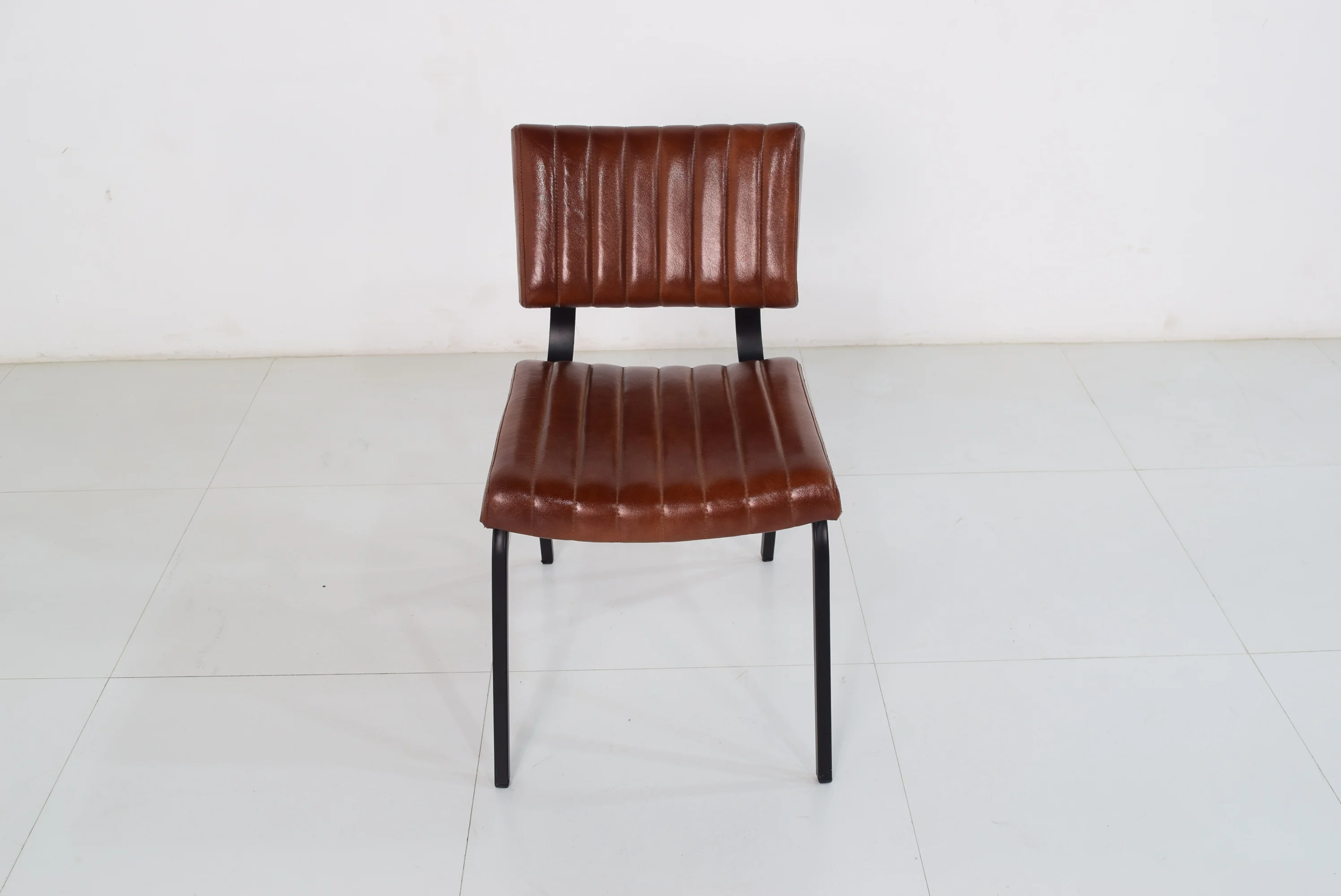 Modern Design High Quality Iron Frame and Leather Seat Dining Cum Office Chair for Home, Office, Hotel and Restaurant
