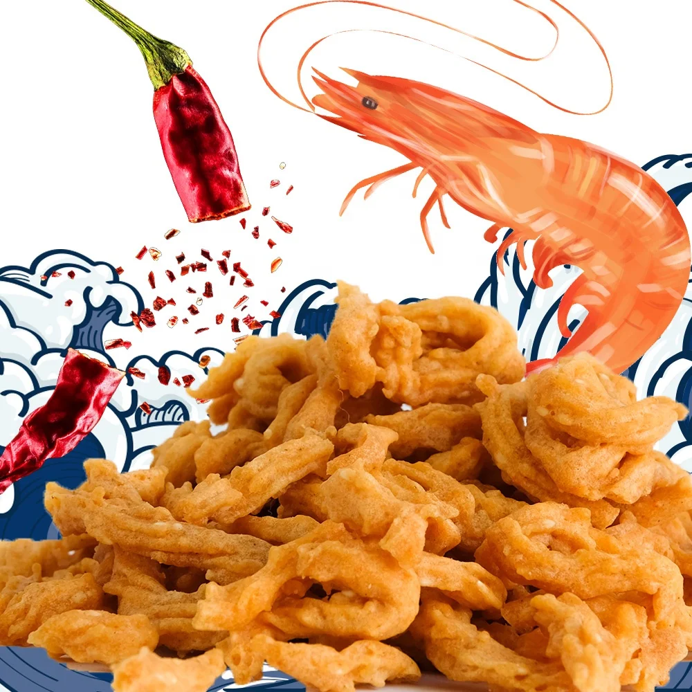 Wholesale OEM Halal Seafood Snacks Prawn Cracker Shrimp Chip Spicy Shrimp Cracker Kerupuk Keropok Malaysia snacks oem muruku