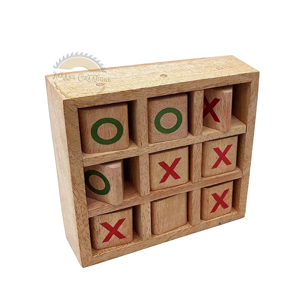 Hot selling Mango Wood Tic Tac Toe With 10 Noughts And Crosses Buy Best Quality Children And Kids Indoor Play Game Tic Tac Toe