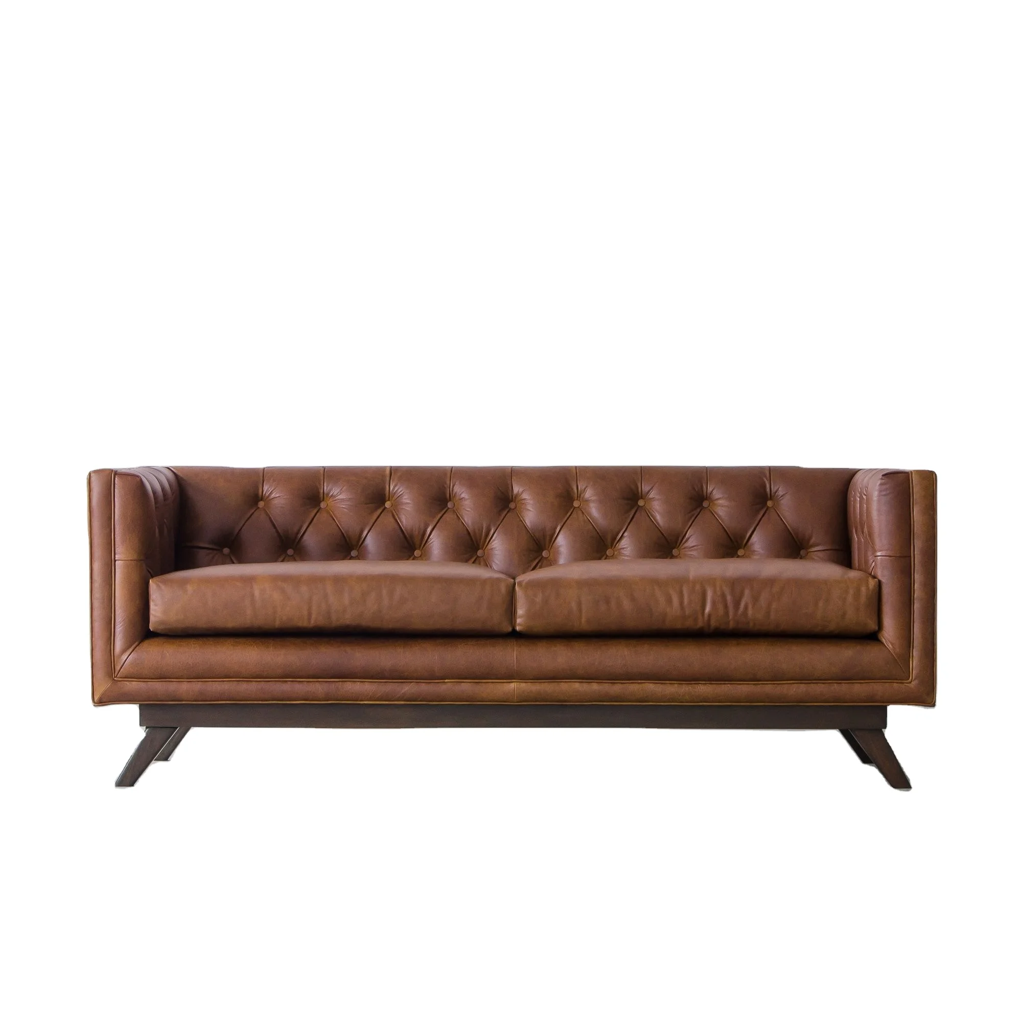 TRADITIONAL Tufted Leather Leather CHESTERFIELD LOVESEAT Sectional Sofa ACCENT Chair Color Modern Living Room Furniture