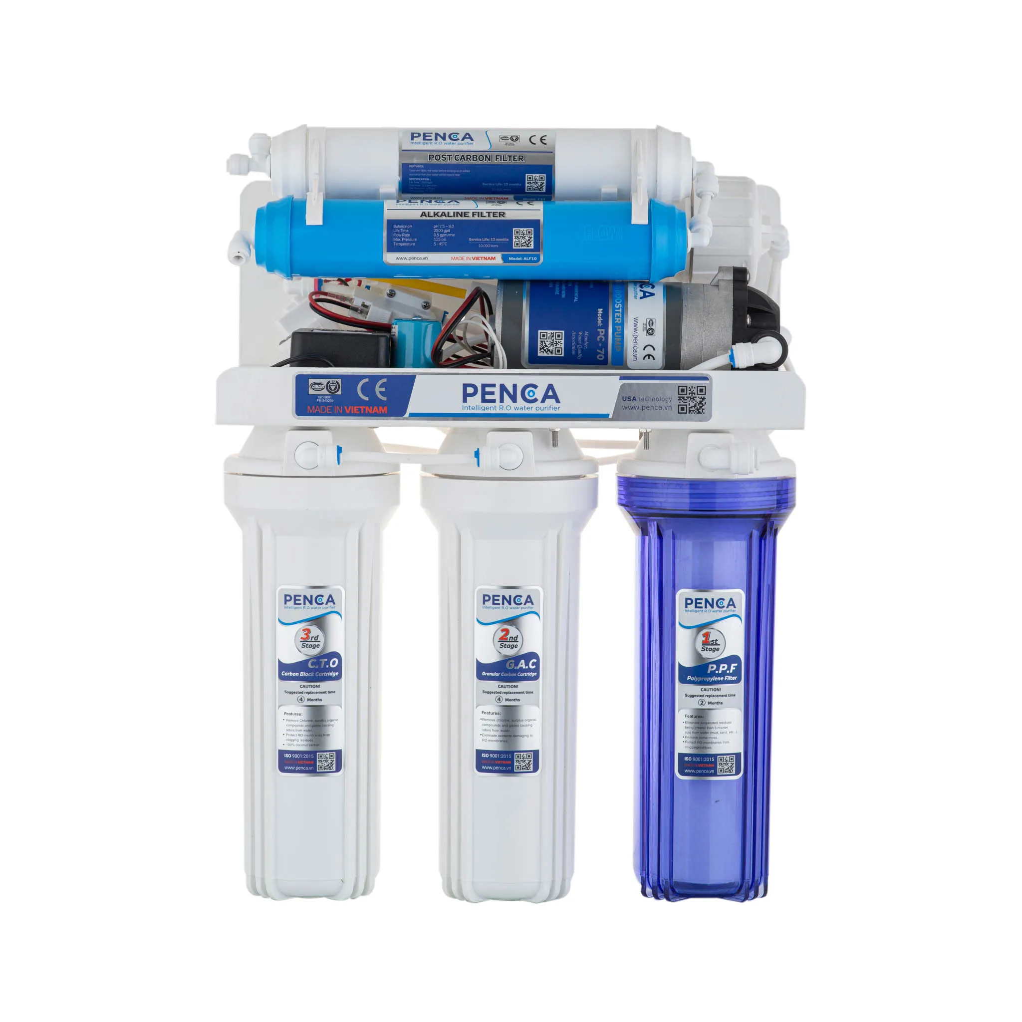Hot Selling Water Filter System Filtro de Agua Alkaline Aquarium Filter 6 Stage Desktop Water Purifier Machine Made in Vietnam