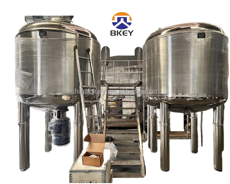 5000 Liter Vinegar Making Machine Alcohol Mixing Fermenter Stainless Steel Mixer Tanks Emulsifying Homogenizer Electric Heating
