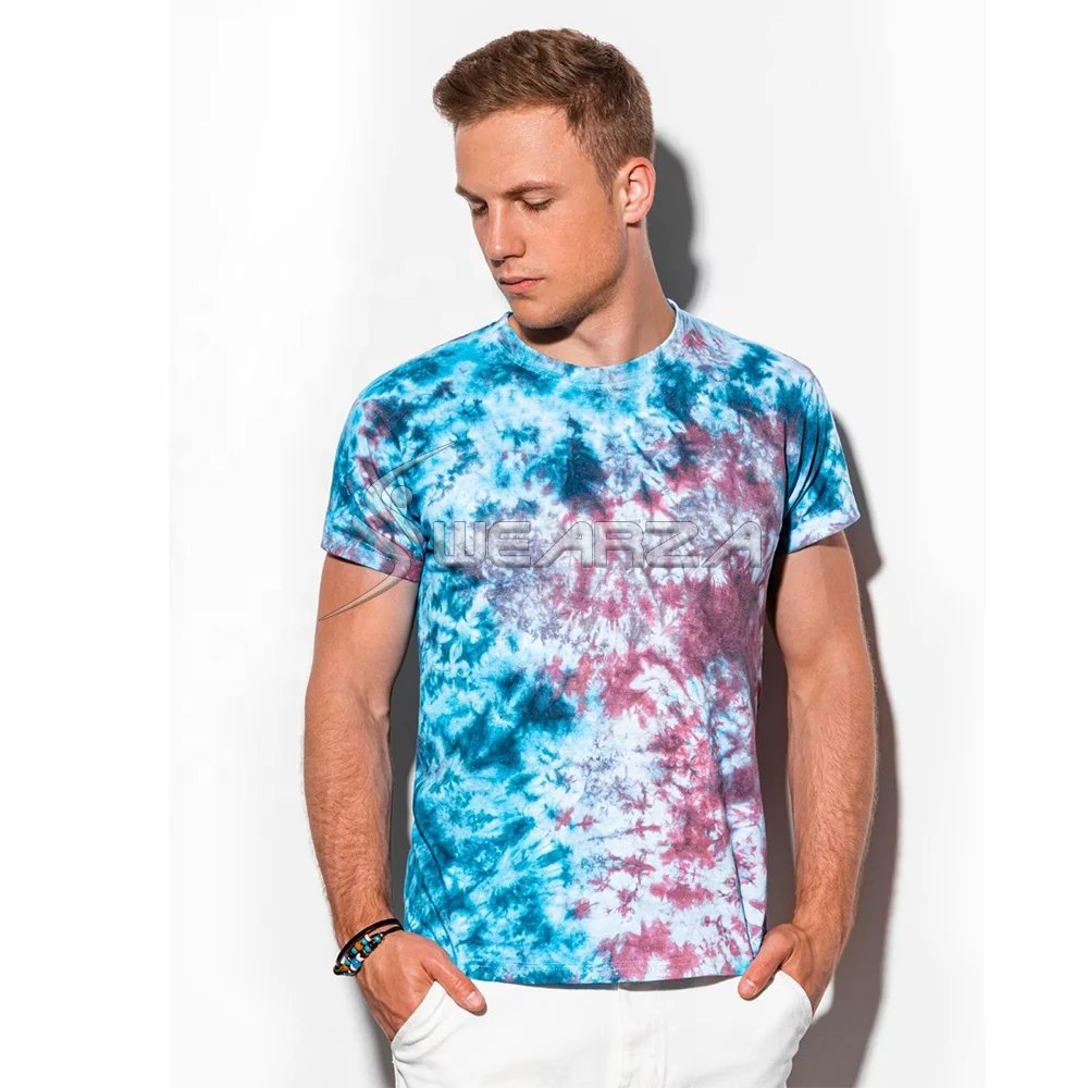 Manufacturer Wholesale Latest Awesome Design 100% Cotton Casual Custom Tie Dye Colorful Fashion Short Sleeves T Shirt