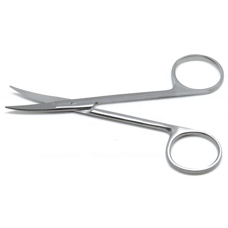 Wholesale Silver Custom Logo OEM Beauty Scissors with Curved Blade Sharp Tip Stainless Steel Cuticle Scissors Nail Application