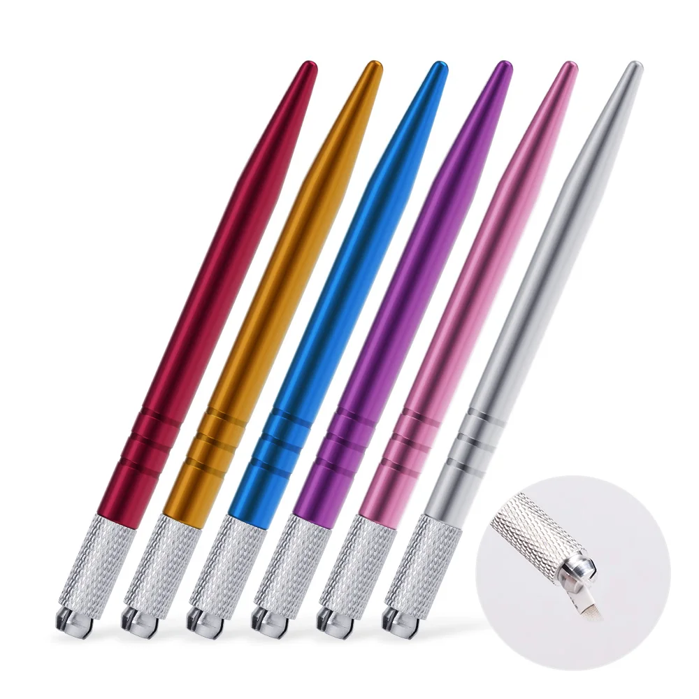 Wholesale OEM Manual Permanent Makeup Embroidered Eyebrow Tattoo Pen,Microblading Stainless Steel Material Lock-Pin Device