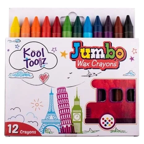 Jumbo neyon color Colors Triangular Crayons Set Safe Non-toxic Triangular Coloring Pencil for Students Kids Children