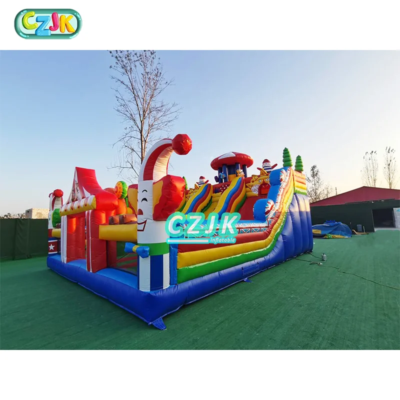 newest large clown bouncer outdoor amusement park Circus carnival inflatable playground party rental giant castle for kids play