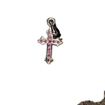
 Подвеска из серебра 925 пробы с рубиновым крестом  