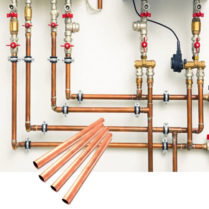 Medical Copper Pipe Supplier EN 13348 OF-CU 2.0040 C10100 Straight Copper Tubes  L Type for Gas