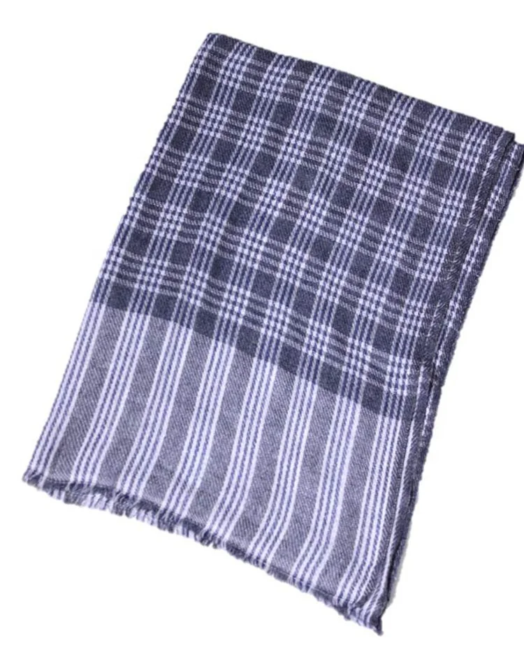 Check and Stripes Wool Scarf 2021 Scarves Women Winter Clothes and Cashmere Scarf Smooth and Soft Men Plaid Fabric Shawls