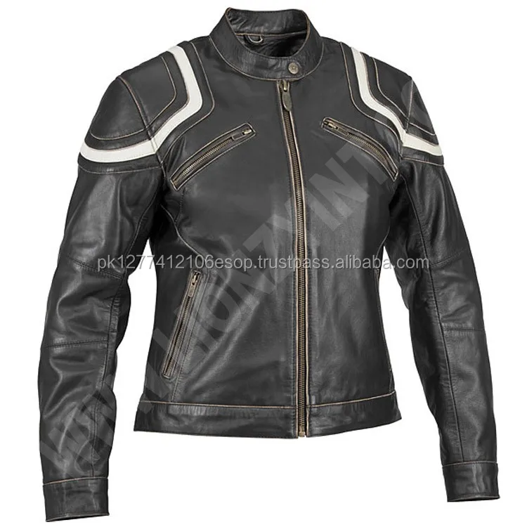OEM New High Quality White PU Best Selling Price High Quality Ladies Women Leather Jacket