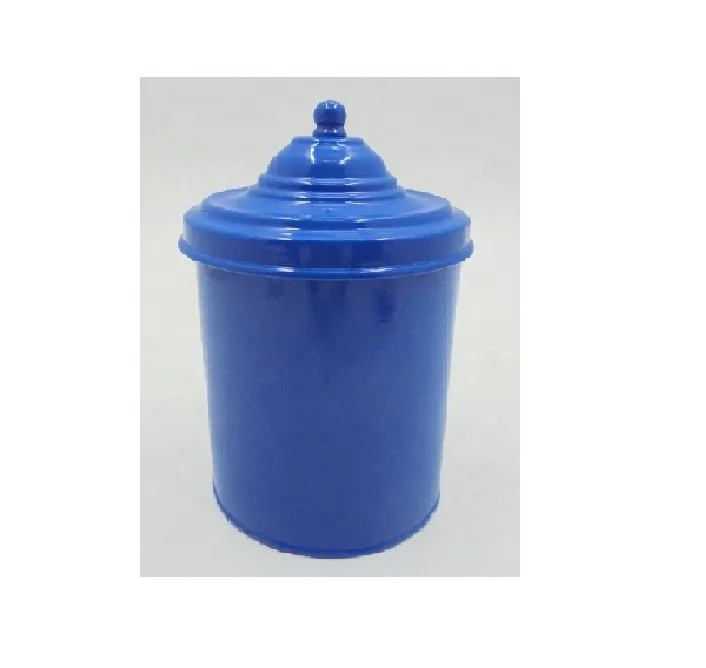 Fancy Blue Color Modern Designer Iron Metal Round Bow Blue Powder Coated Finishing hot selling storage box