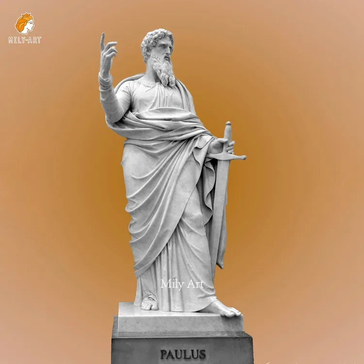 Custom Religious Marble Saint Judas Thaddaeus Sculpture
