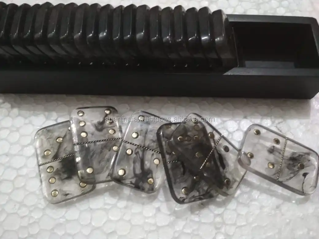 Best quality handmade Resin Wood acrylic Domino Games for homes Entertainment