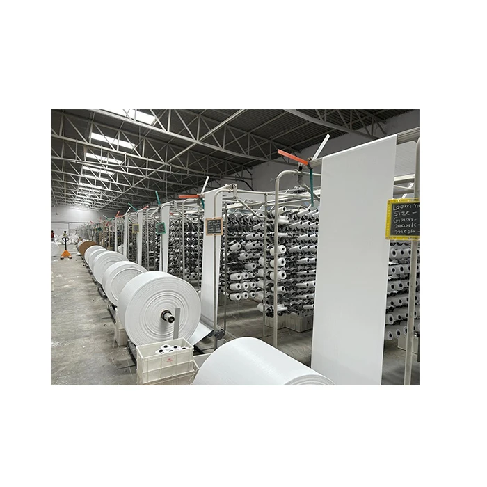 Custom message printed Cheap Price PP Raffia Woven Colorful Tubular Fabric Roll with Logo require for fibc jumbo bags